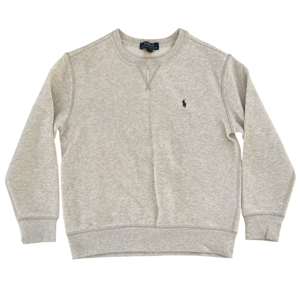Polo by Ralph Lauren Boys Light Gray Crewneck Sweater